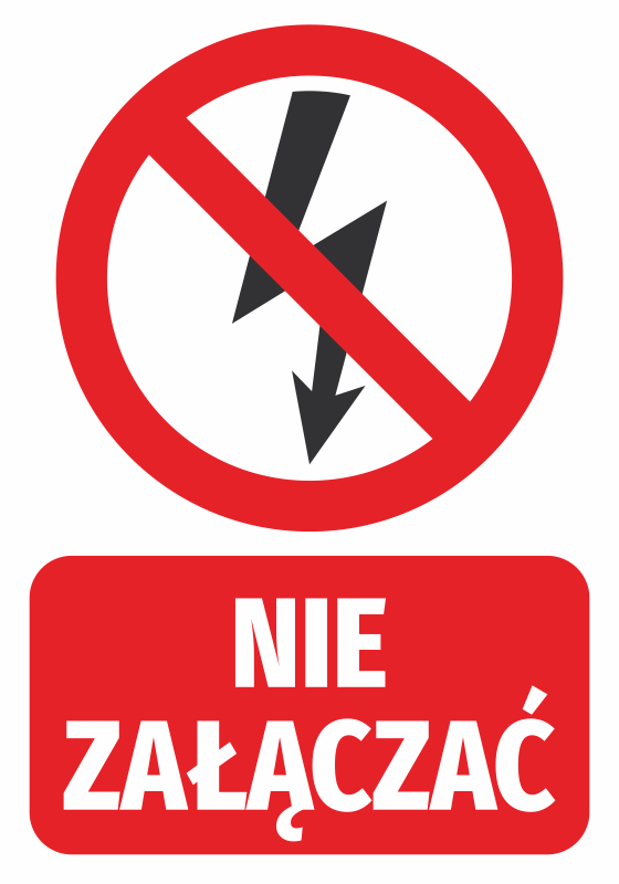 Naklejka Nie załączać