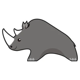 Naklejka nosorożec 14