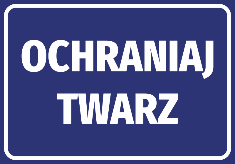 Naklejka Ochraniaj twarz