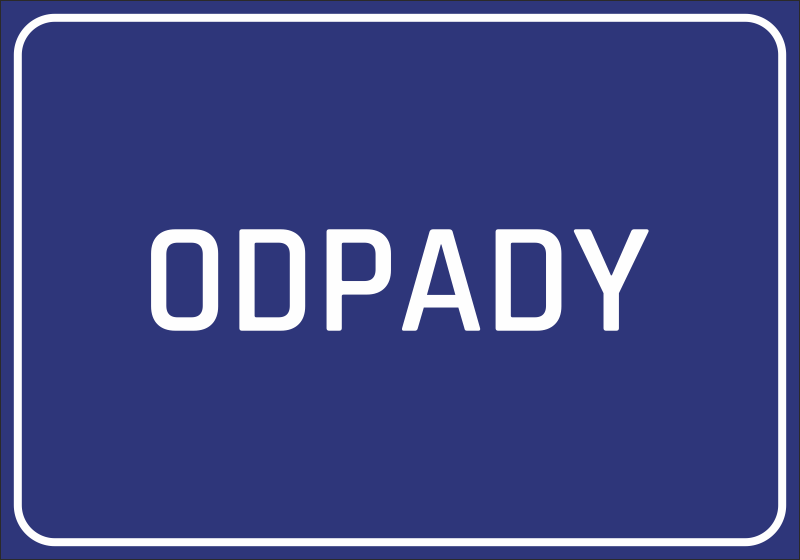 Naklejka Odpady