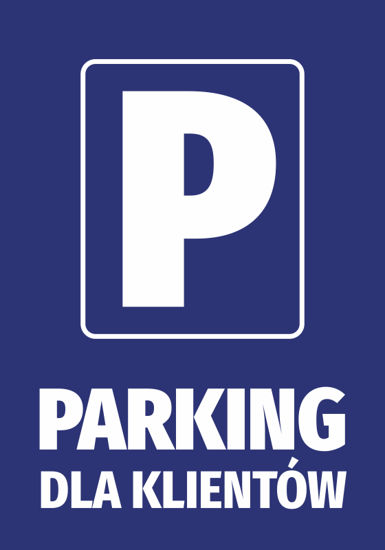 Tabliczka Parking dla klientów