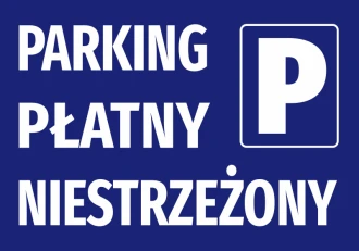 Naklejka Parking płatny niestrzeżony