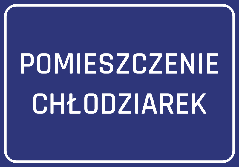Tabliczka Pomieszczenie chłodziarek