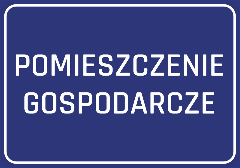 Tabliczka Pomieszczenie gospodarcze