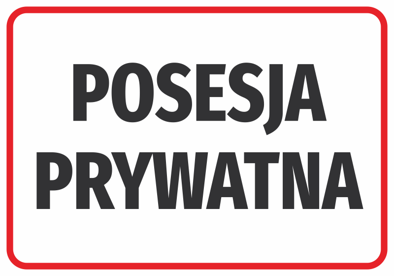 Naklejka Posesja prywatna N588