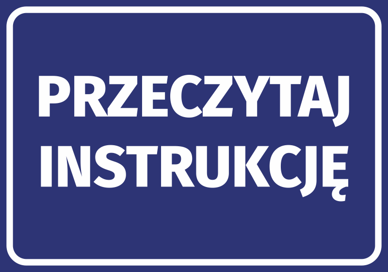 Naklejka Przeczytaj instrukcję