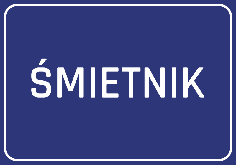Tabliczka Śmietnik