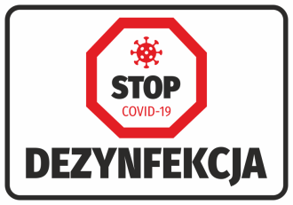 Naklejka Stop dezynfekcja N427