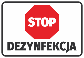 Naklejka Stop dezynfekcja