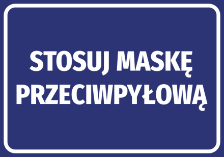 Naklejka Stosuj maskę przeciwpyłową