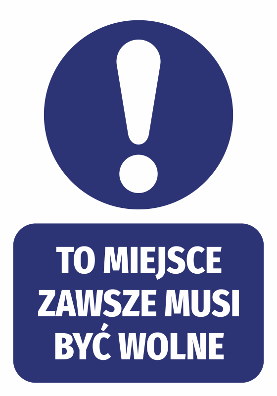 Tabliczka To miejsce zawsze musi być wolne