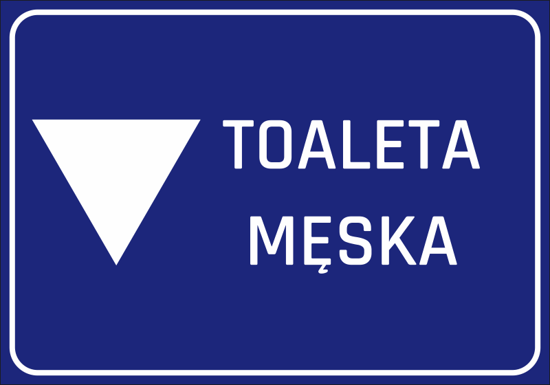 Naklejka Toaleta męska
