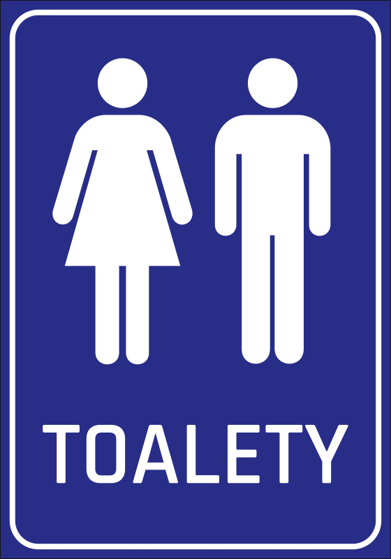 Naklejka Toalety