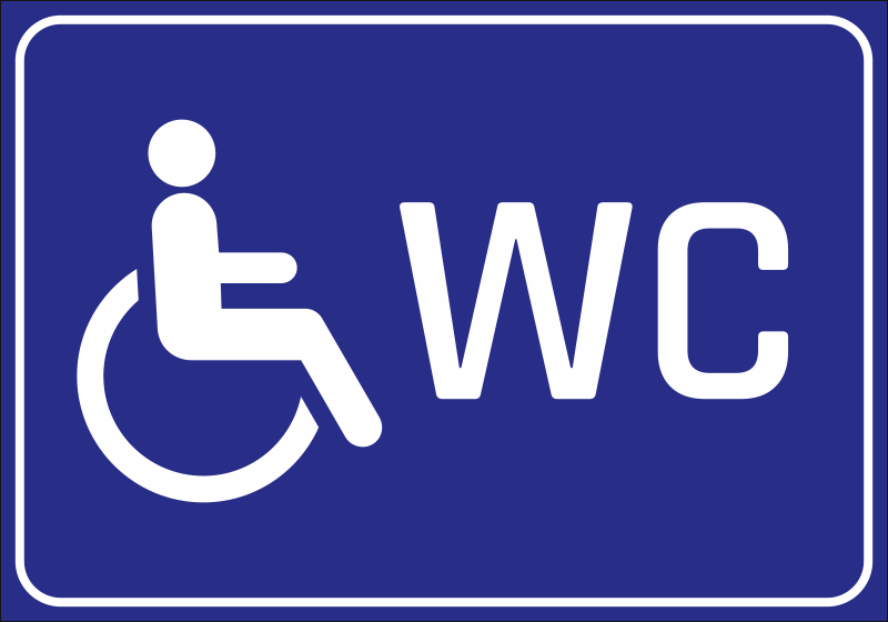 Tabliczka WC dla osób niepełnosprawnych