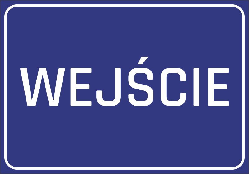 Naklejka wejście