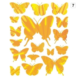 Naklejka wielokolorowa motyle zestaw 1299