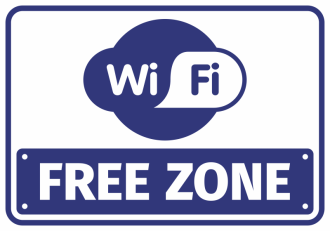 Naklejka WiFi Free Zone
