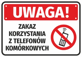 Naklejka Zakaz korzystania z telefonów komórkowych N529