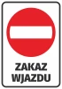 Naklejka Zakaz wjazdu