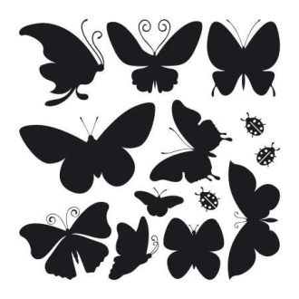 Naklejki motyle zestaw 1887