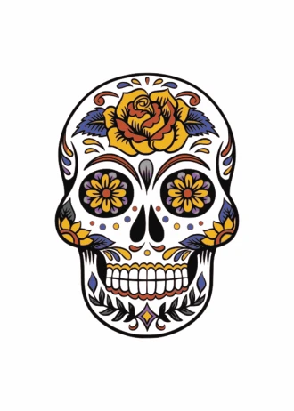 Plakat czaszka meksykańska 190