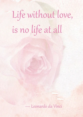 Plakat Life without love is no life at all 134
