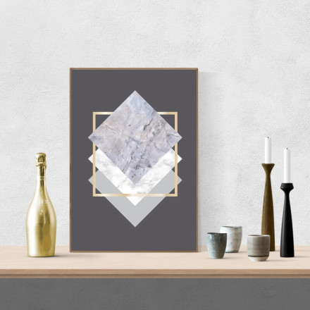 Plakat Marmur kwadraty 058