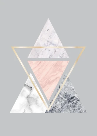 Plakat Marmur trójkąty 062