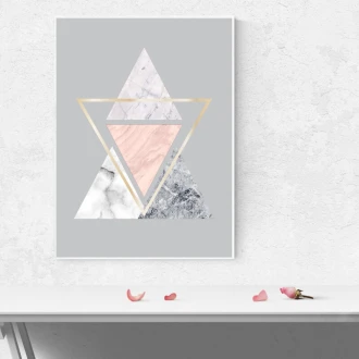 Plakat Marmur trójkąty 062