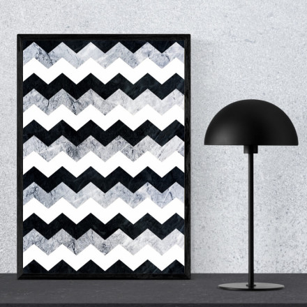 Plakat Marmur zygzak 059