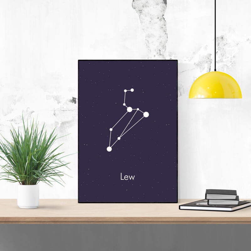 Plakat Znak zodiaku lew 106