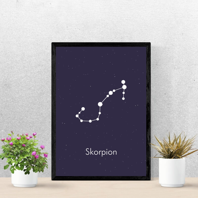 Plakat Znak zodiaku skorpion 109
