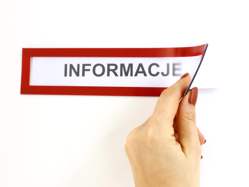 Ramka magnetyczna informacyjna do prezentacji nagłówków (232x52mm) - 5 szt.