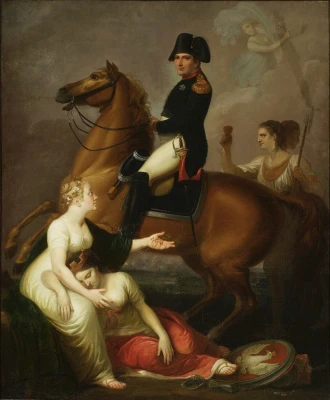 Reprodukcja Scena alegoryczna z Napoleonem, Józef Peszka