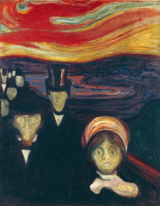 Reprodukcja Anxiety, Edvard Munch