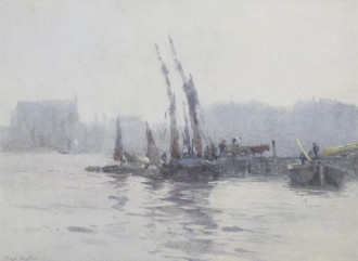 Reprodukcja Boats in a harbour, Rose Maynard Barton