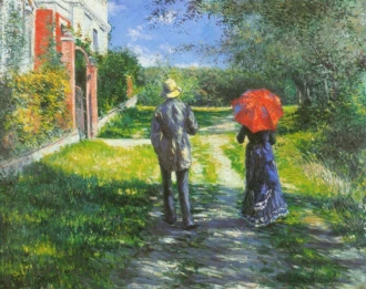 Reprodukcja Chemin montant, Gustave Caillebotte