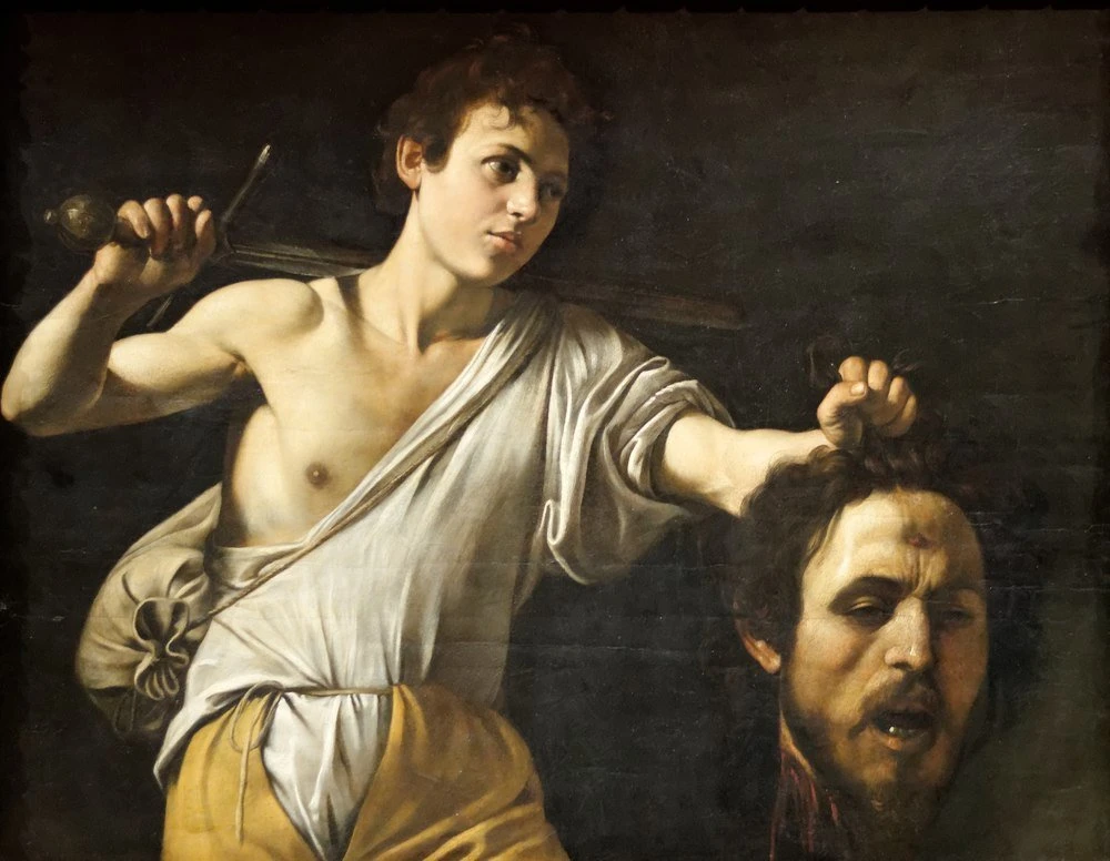 Reprodukcja Dawid z głową Goliata, Michelangelo Caravaggio