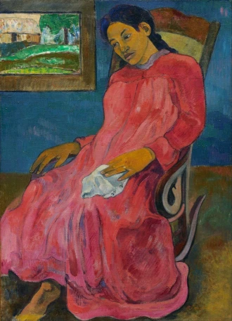 Reprodukcja Faaturuma - Melancholic, Gauguin Paul