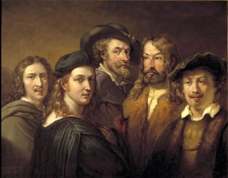 Reprodukcja Fem konstnarer, Rembrandt
