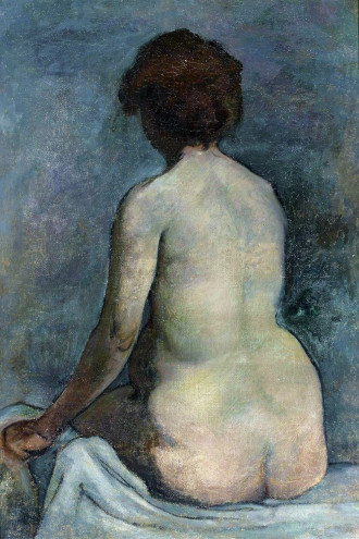Reprodukcja Female nude from the back, Władysław Ślewiński