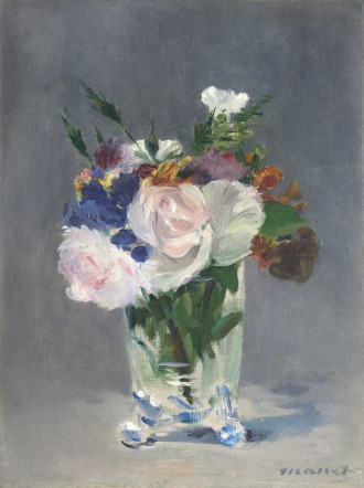 Reprodukcja Flowers in a Crystal Vase, Edouard Manet
