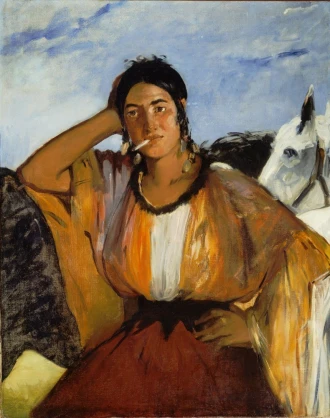 Reprodukcja Gypsy with a Cigarette, Edouard Manet