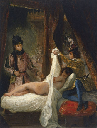 Reprodukcja le The Duke of Orleans showing his Lover, Eugene Delacroix