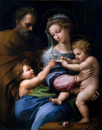 Reprodukcja Madonna della Rosa, Rafael Santi