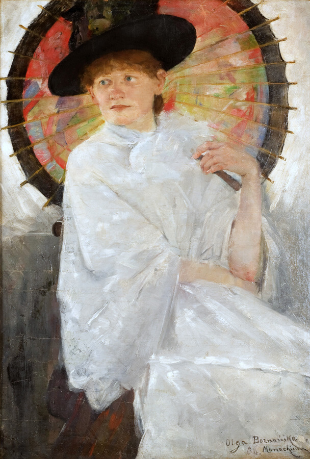 Reprodukcja Młoda z parasolką, Olga Boznańska