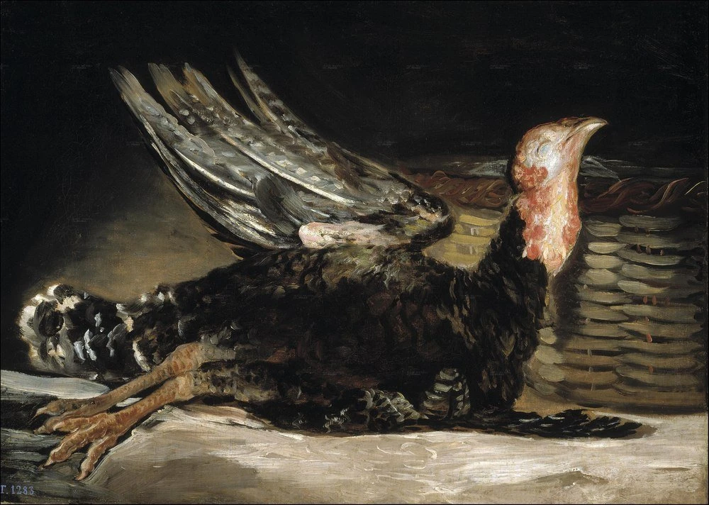 Reprodukcja Pavo muerto, Francisco Goya