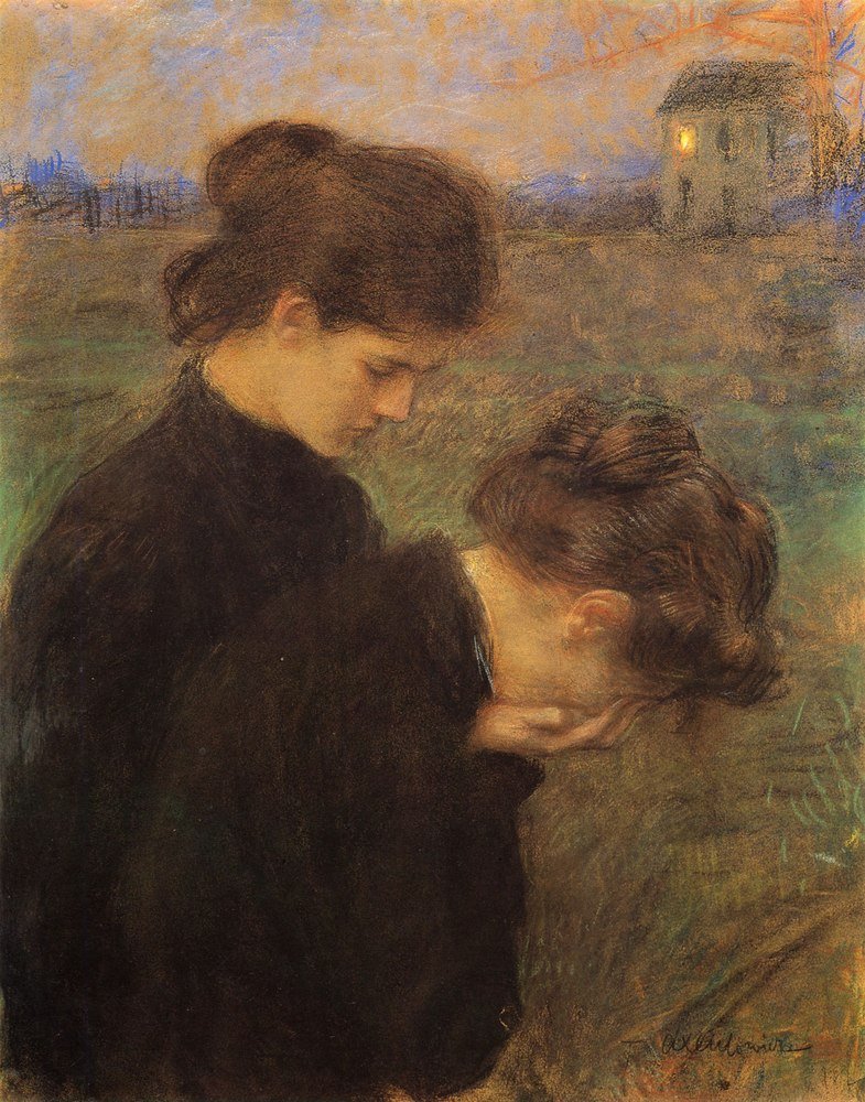 Reprodukcja Pod brzemieniem nieszczęścia, Teodor Axentowicz