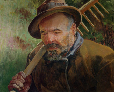 Reprodukcja Returning from the Fields, Jacek Malczewski