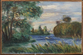 Reprodukcja River Landscape, 1887 Renoir Auguste